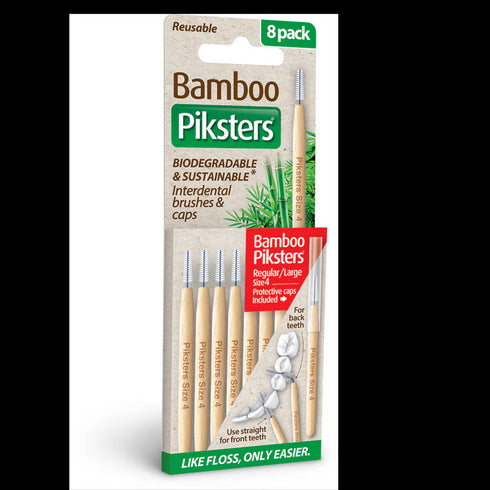 Piksters Bamboo Size 4 Red 8pk-Piksters-Matakana Pharmacy